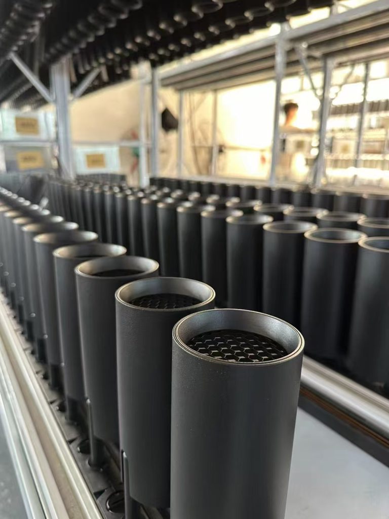 Track lighting manufacturing production line in factory