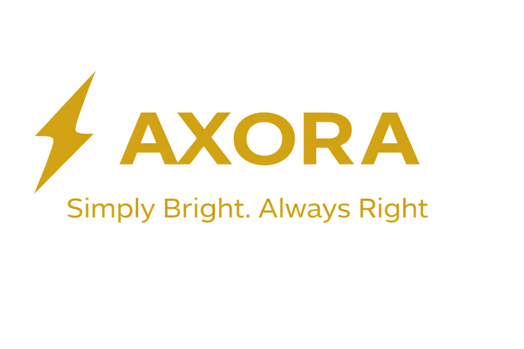 AXORA commercial lighting company logo – Engineering reliable LED lighting solutions