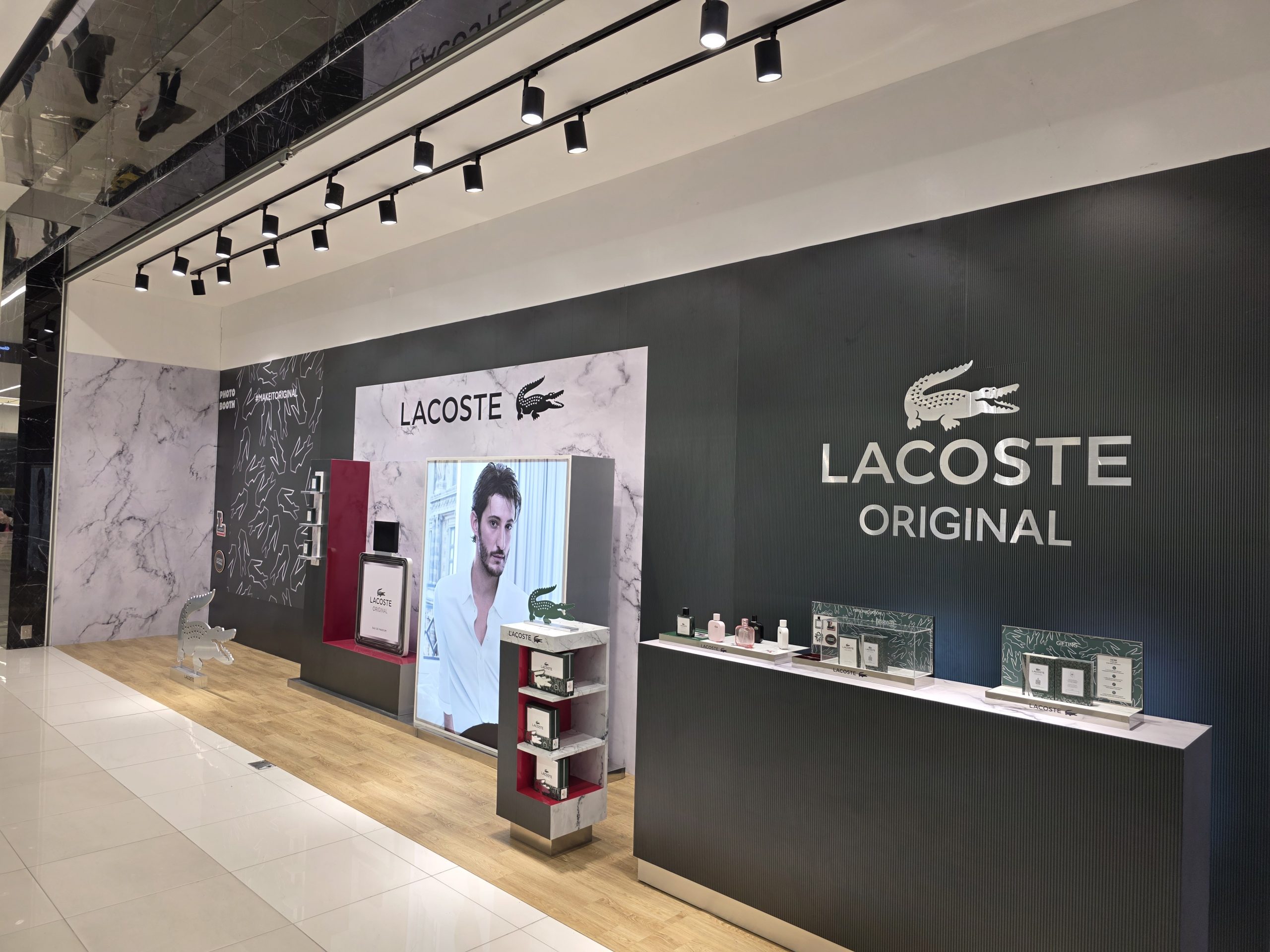 Lacoste original perfume store LED track lighting
