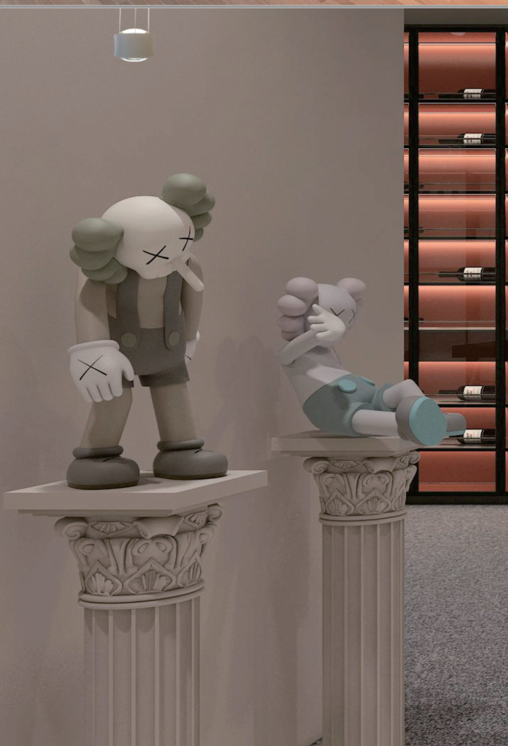 Lens series lighting used in retail display and interior commercial environment.