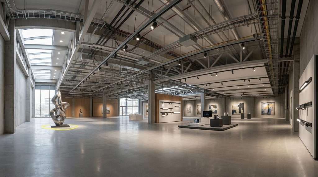 Completed showroom lighting installation