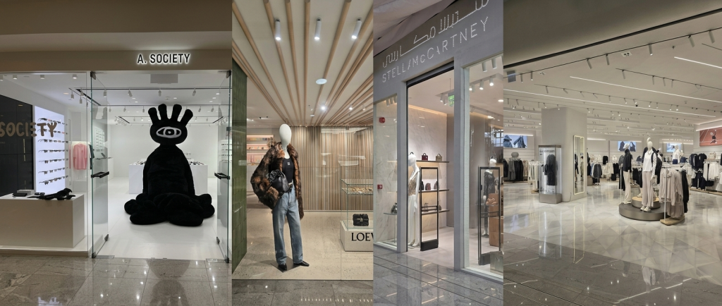 Retail store with LED track lighting