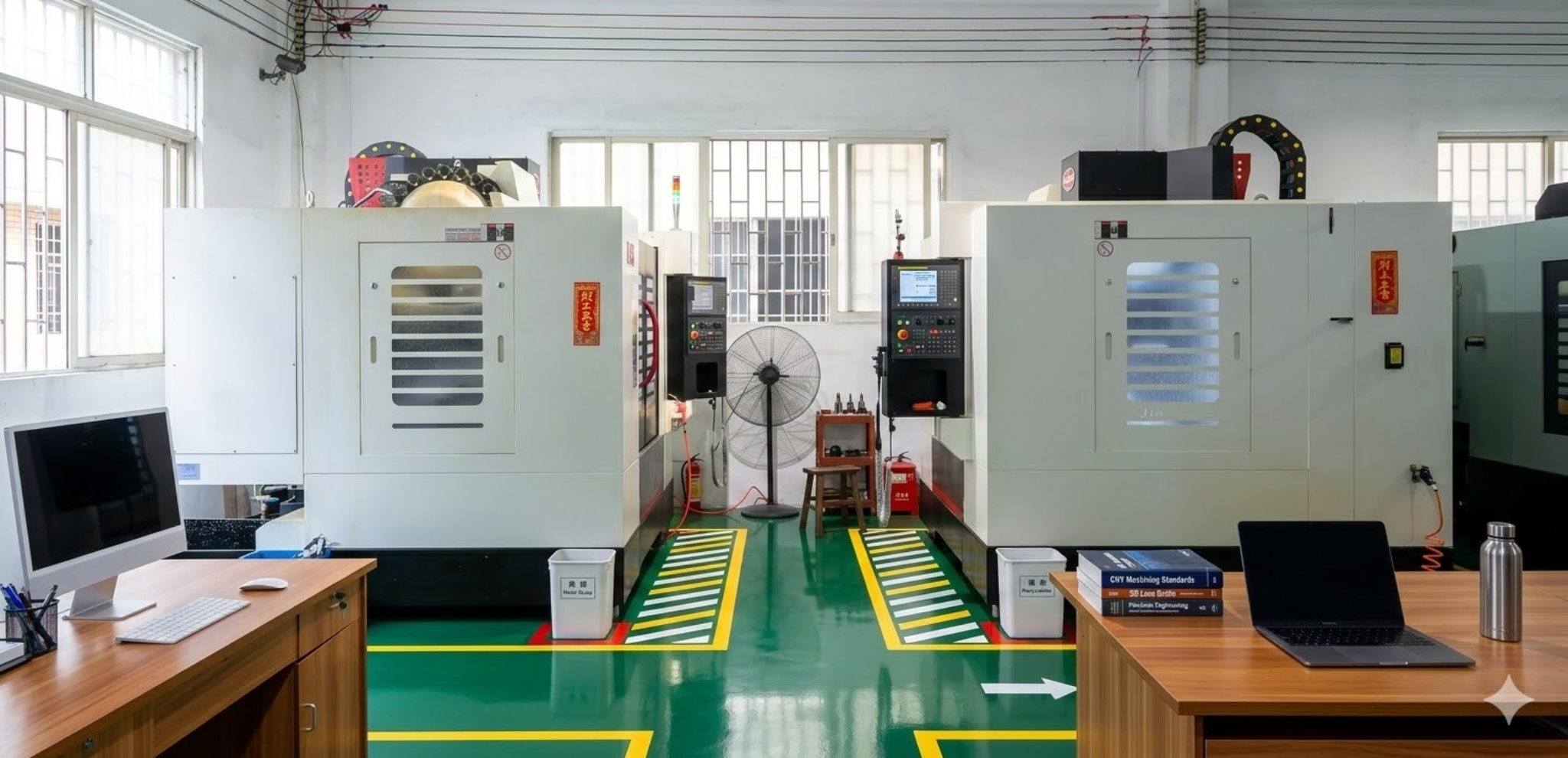 CNC machining equipment used in commercial LED lighting manufacturing factory