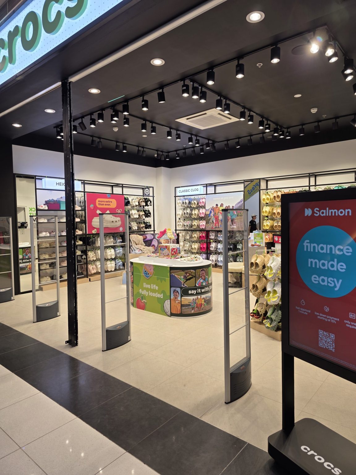 Crocs retail store lighting with LED track lights in Philippines