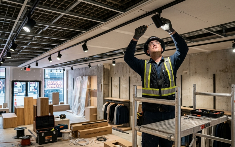 Retail Store Lighting Design with LED Track Lights | Project Case Study