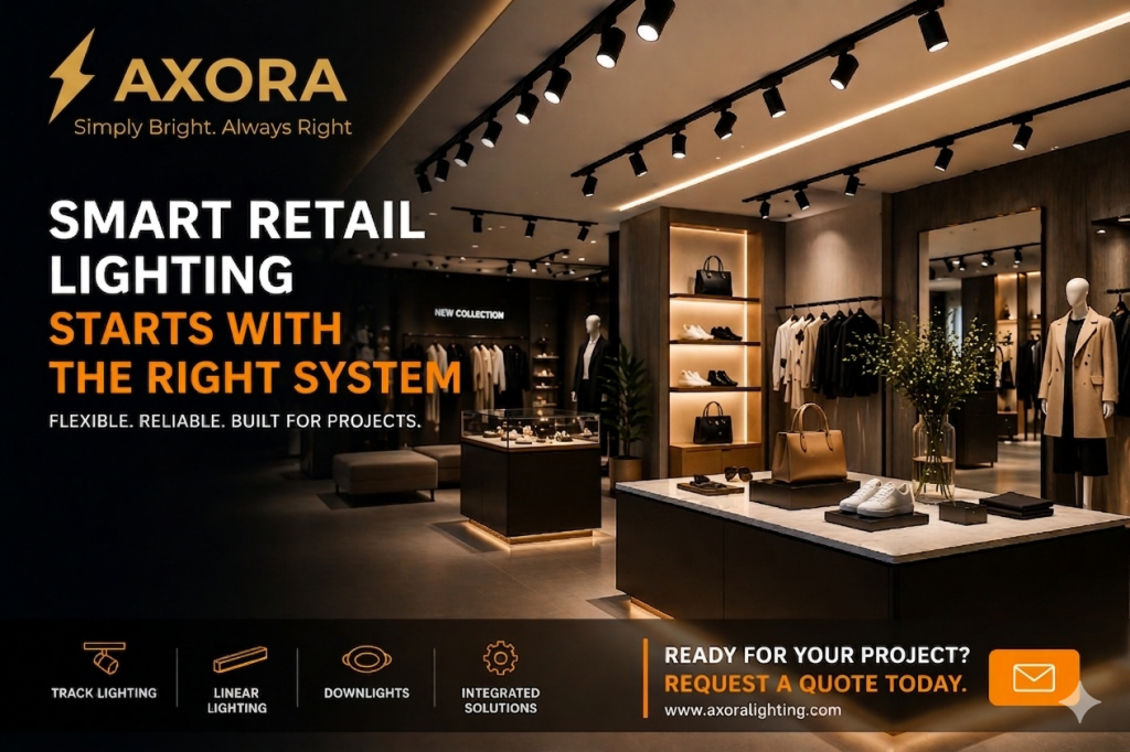 commercial lighting solution for retail and showroom with flexible supplier