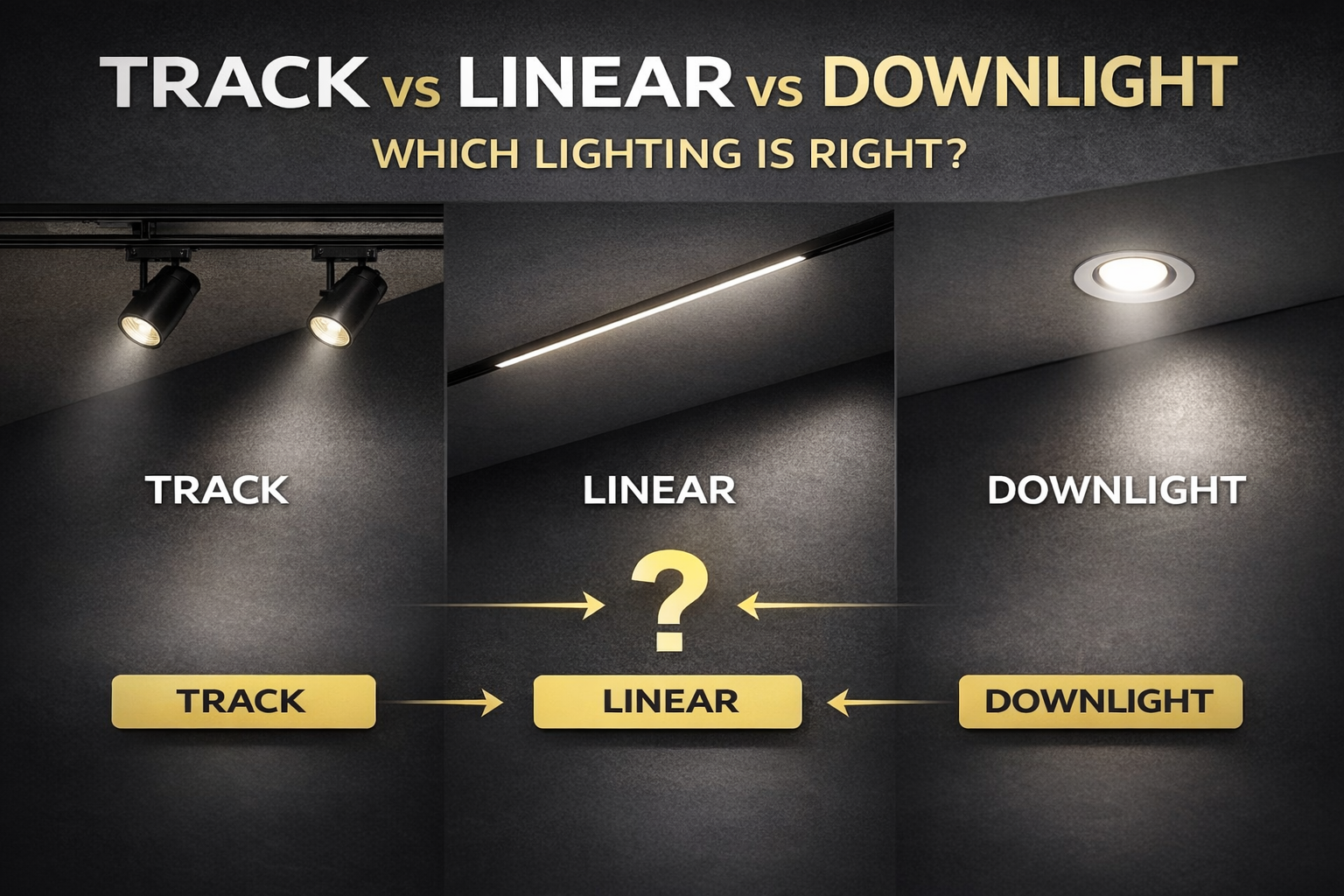 Top Lighting Solutions for Retail Stores: Track, Linear or Downlight?