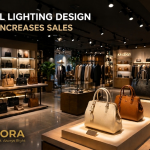 Retail lighting design that increases sales in a modern commercial store