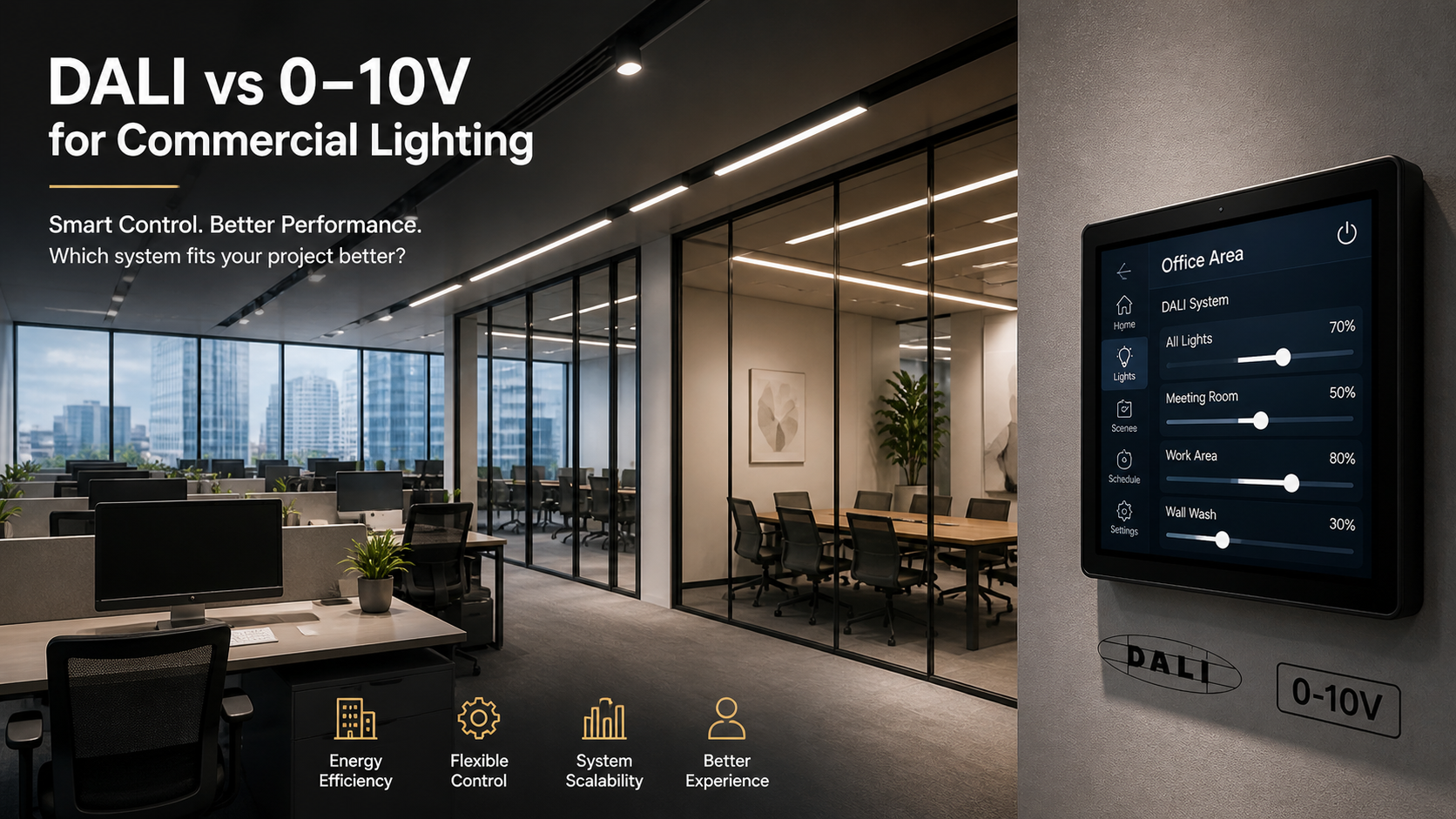 DALI vs 0–10V for Commercial Lighting Projects: Which System Fits Better?