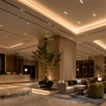 hotel lighting case study with layered hospitality interior lighting design