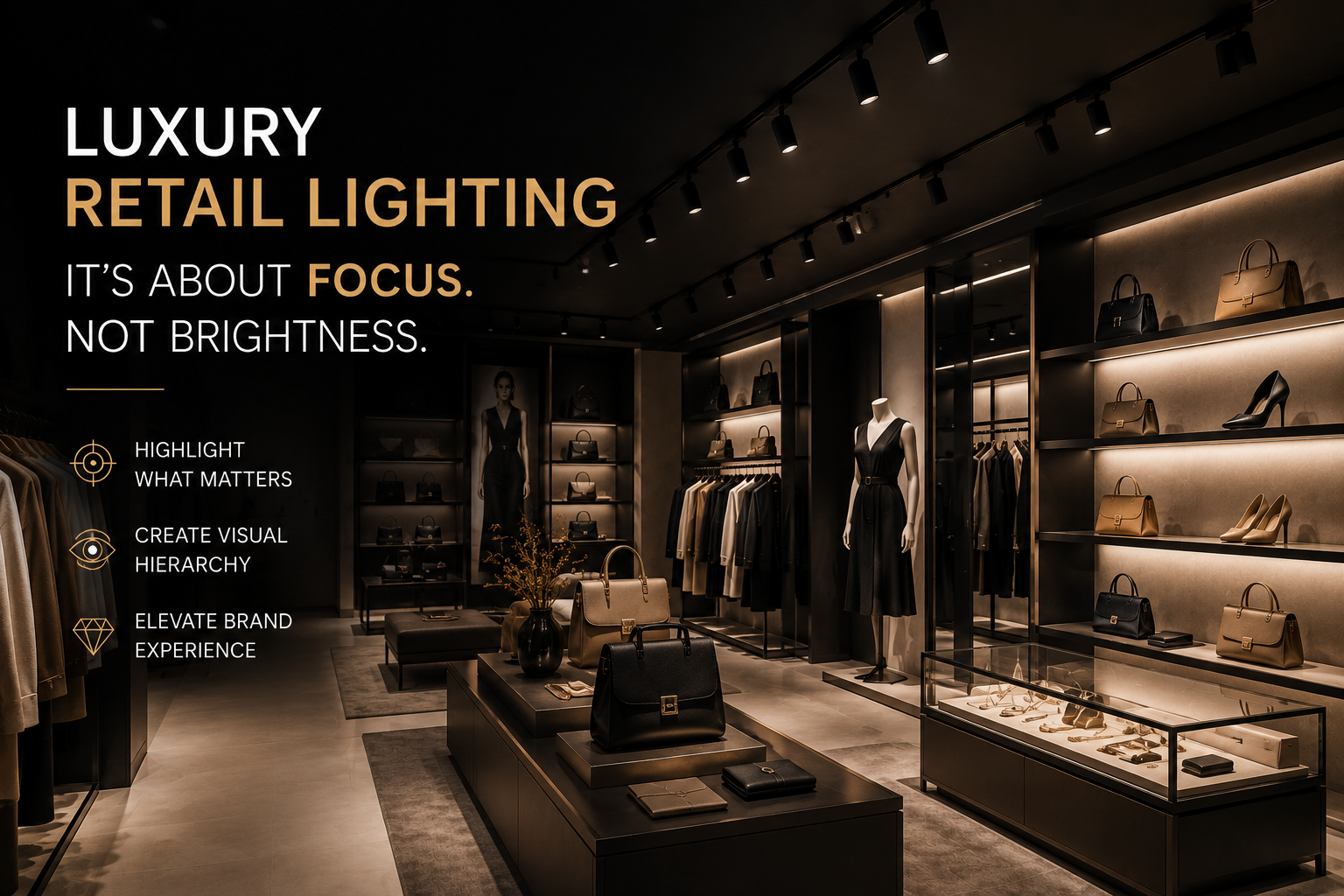 Why Luxury Retail Stores Use Accent Lighting Instead of General Lighting