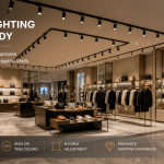 retail lighting case study using track lighting in shopping mall project