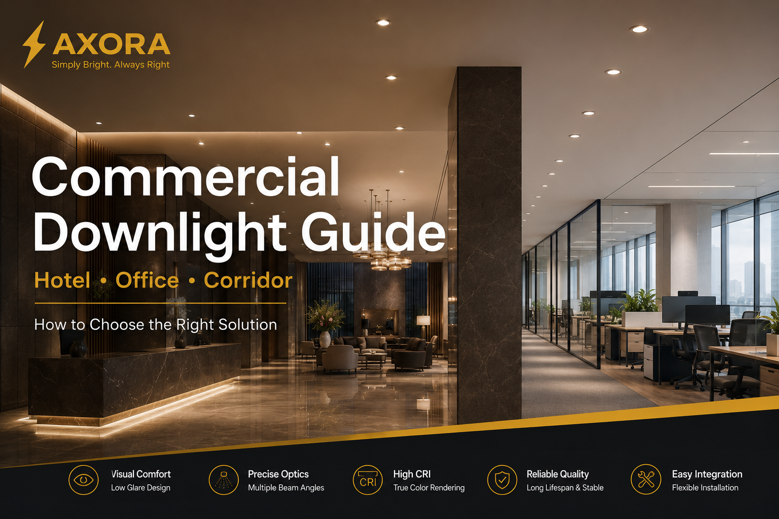 How to Choose a Commercial Downlight for Hotel, Office and Corridor Projects