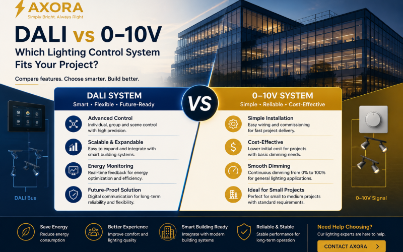 DALI vs 0–10V for Commercial Lighting Projects: Which System Fits Better?